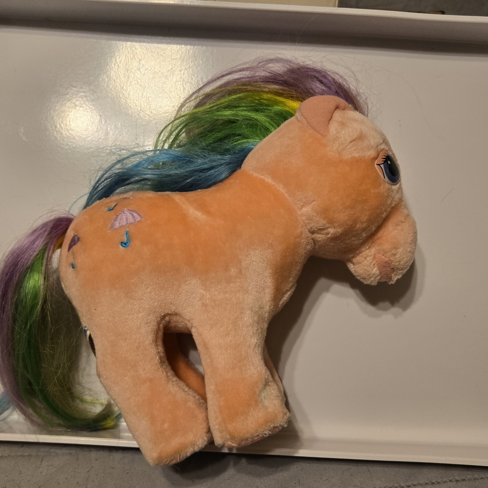 Plush Pony Toy with Rainbow Mane